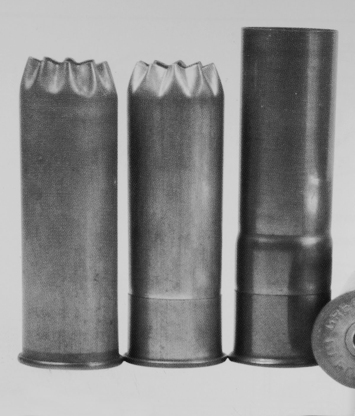 Police Gun cartridges: (1) Mark I, (2) Mark II and (3) Mark III.